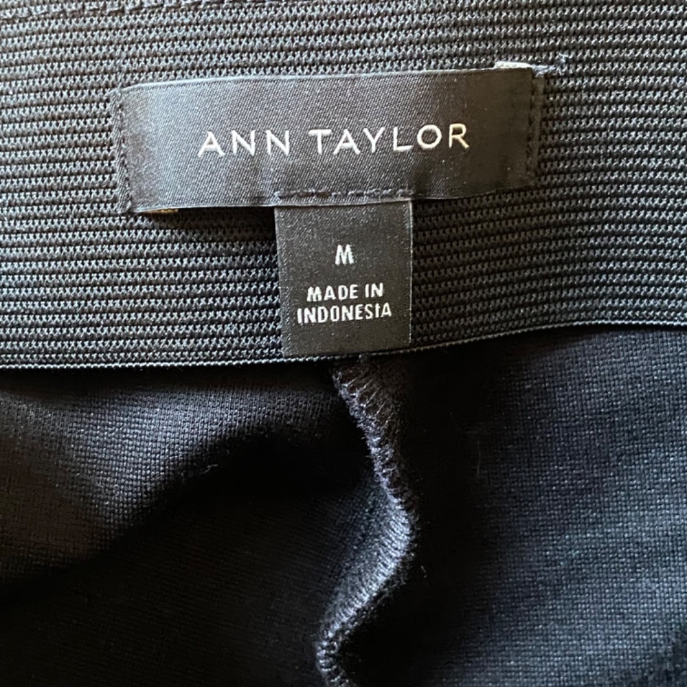 Ann Taylor Seamed Faux Leather Leggings - Picture 6 of 8